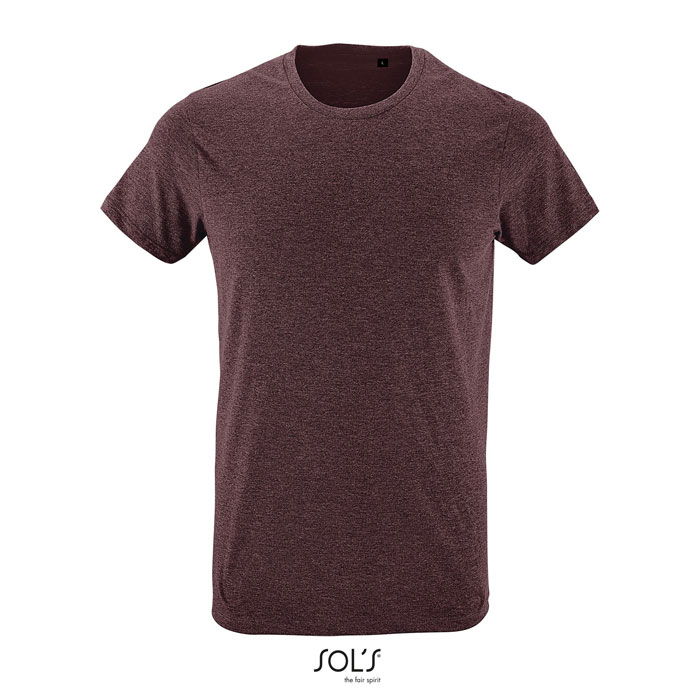 T-shirt homme jersey publicitaire 150g - REGENT FIT oxblood chiné